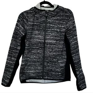 NIKE Women’s Full Zip Hoodie THERMA‎ FIT Black/Gray/White Brushed Fleece Thumb M